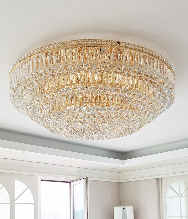 웨딩골드 원형 37등 대형 크리스탈거실등 거실전등